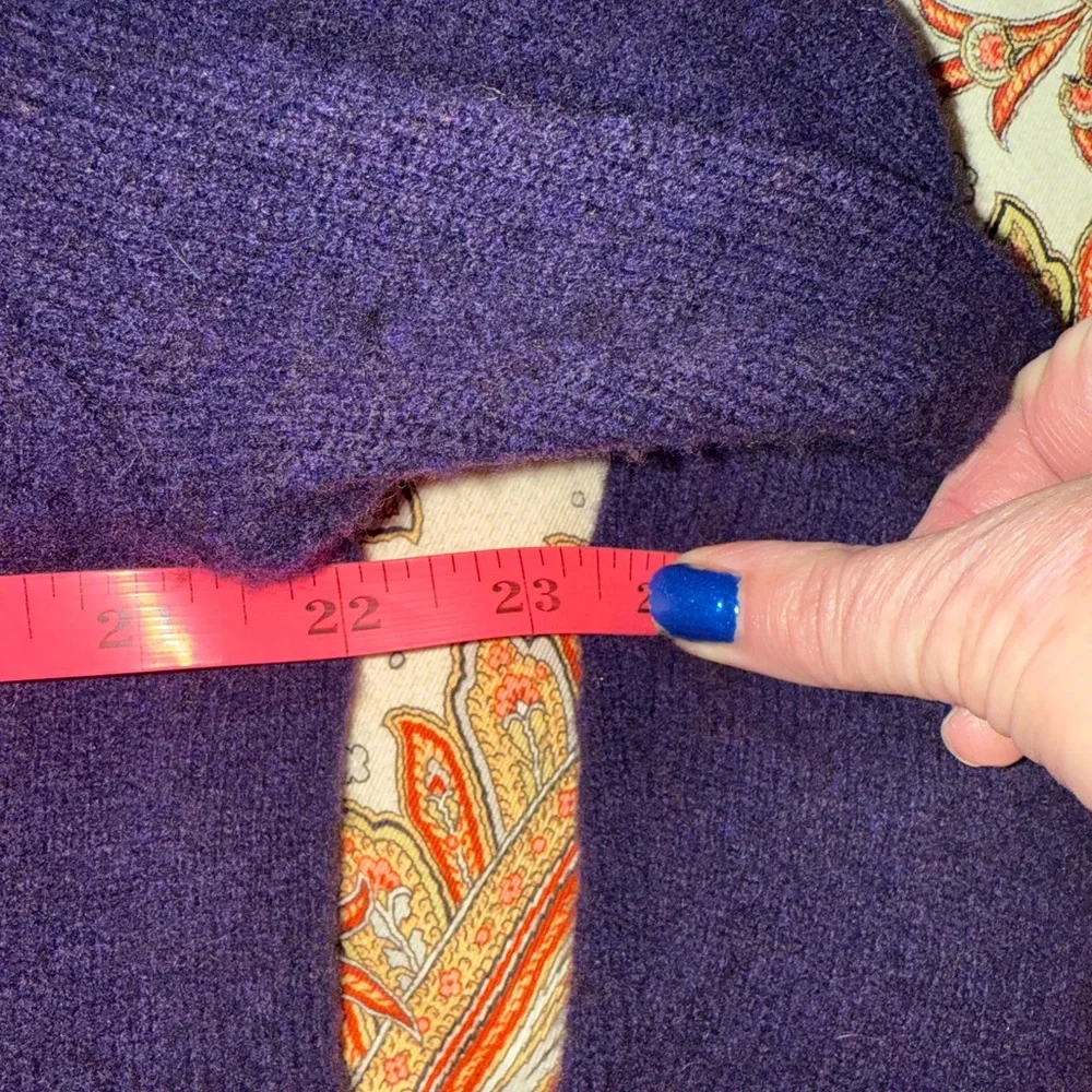 Vintage Polo by Ralph Lauren Lambswool V-Neck Sweater – Deep Eggplant Purple – L
